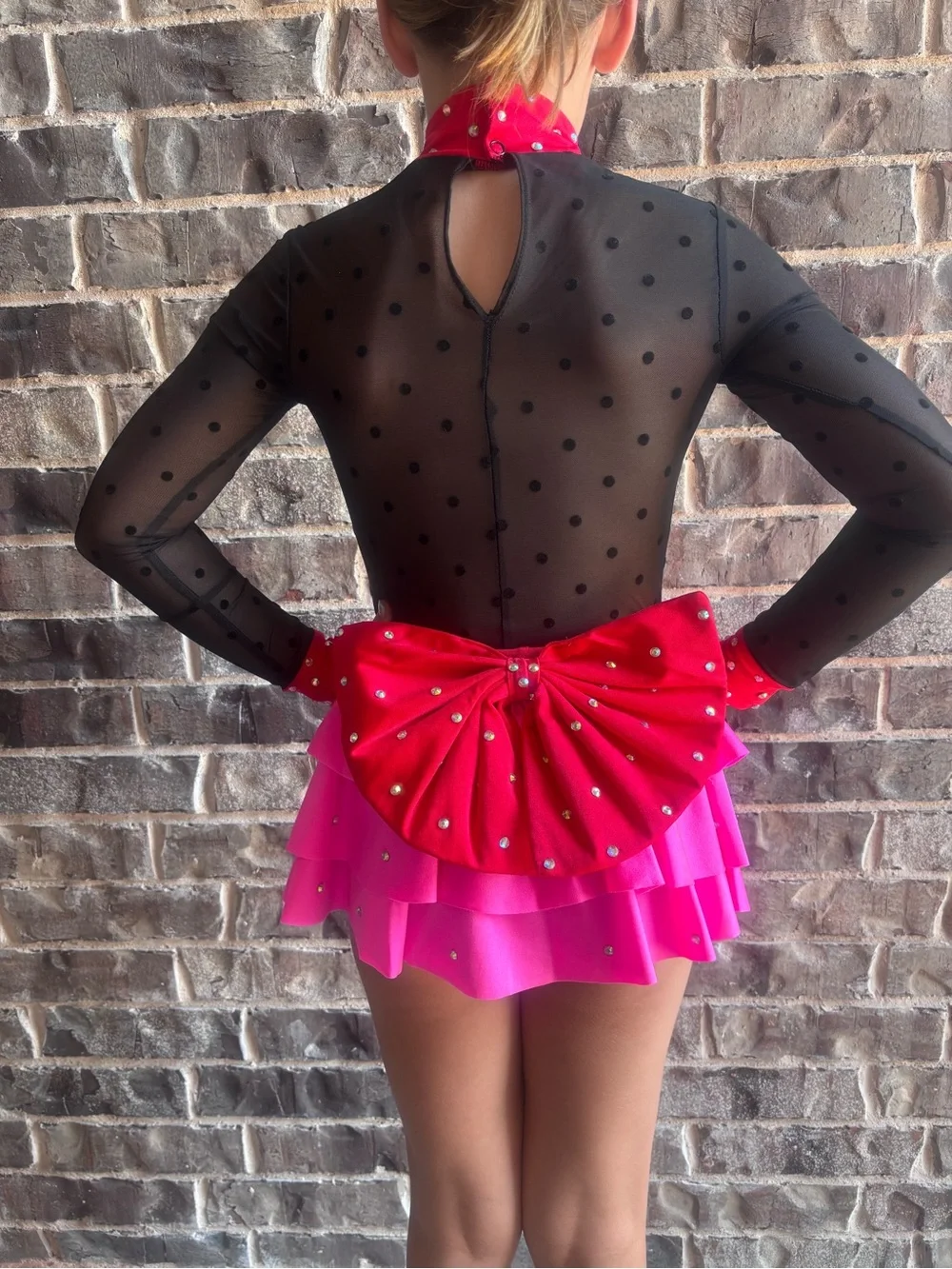 Black & Hot Pink Dance Costume
